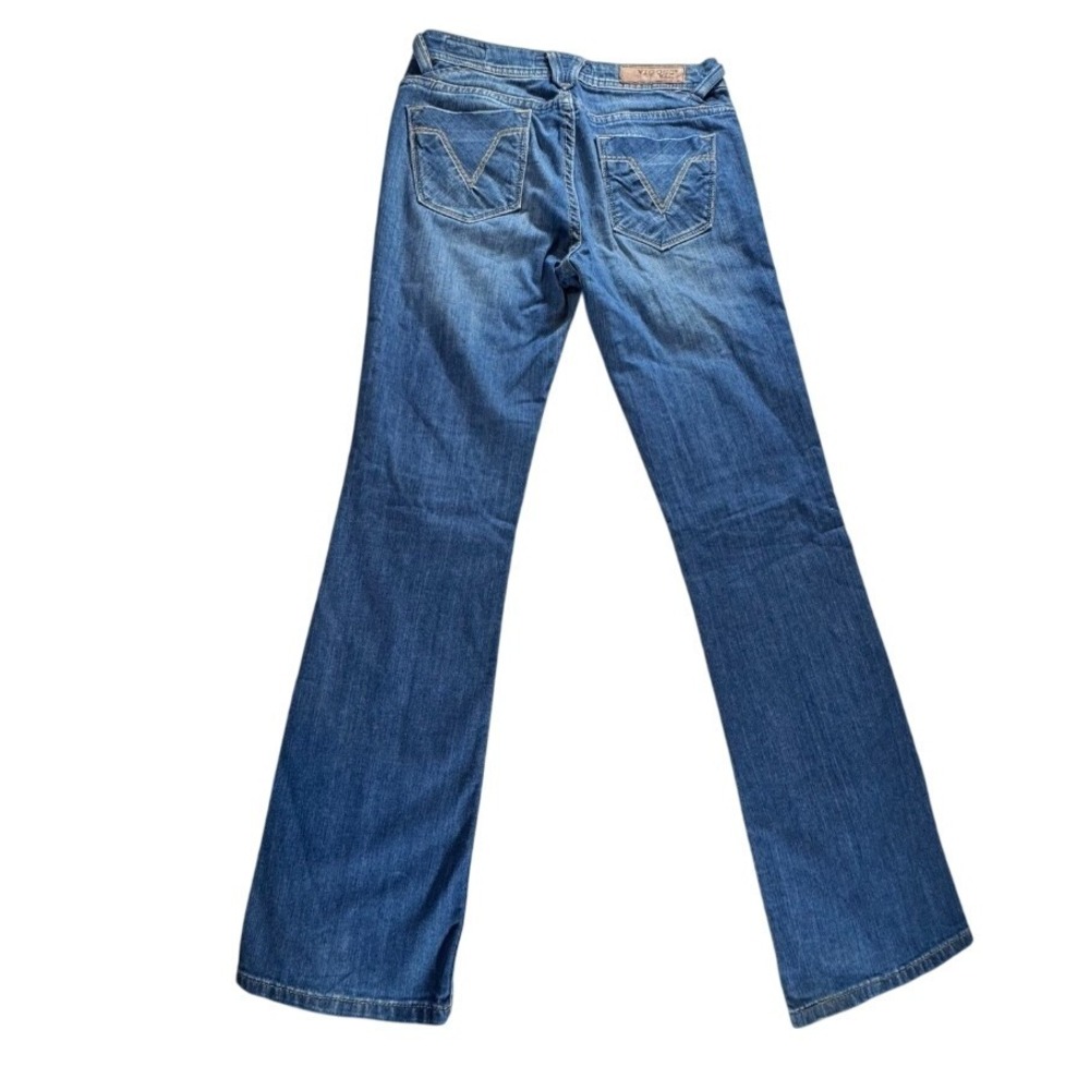 Vigoss Bootcut Jeans Dark Wash Denim V Pockets Women's Size 3/4 x 31 - Picture 3 of 8